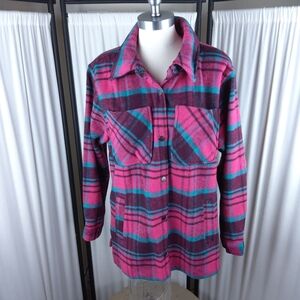 26 International Ashley‎ Outerwear, Plaid Snap Closure Plaid Jacket/Shirt, Sz M